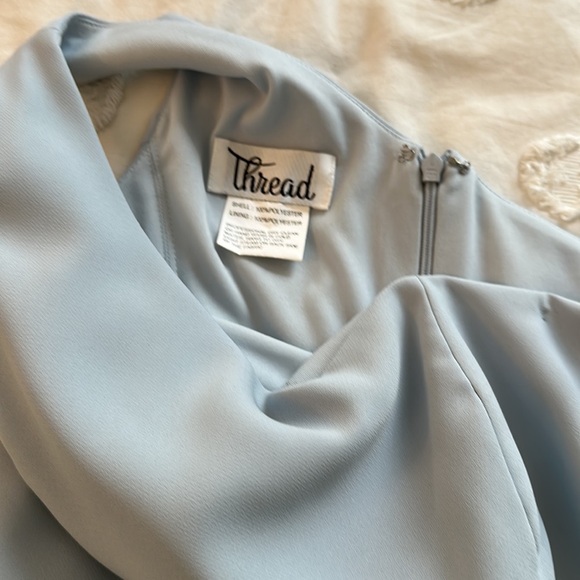 Thread trumpet bridesmaid gown in mist size 4 - Picture 5 of 5